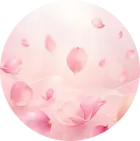 ピンク色の花びらが舞い散るイメージ