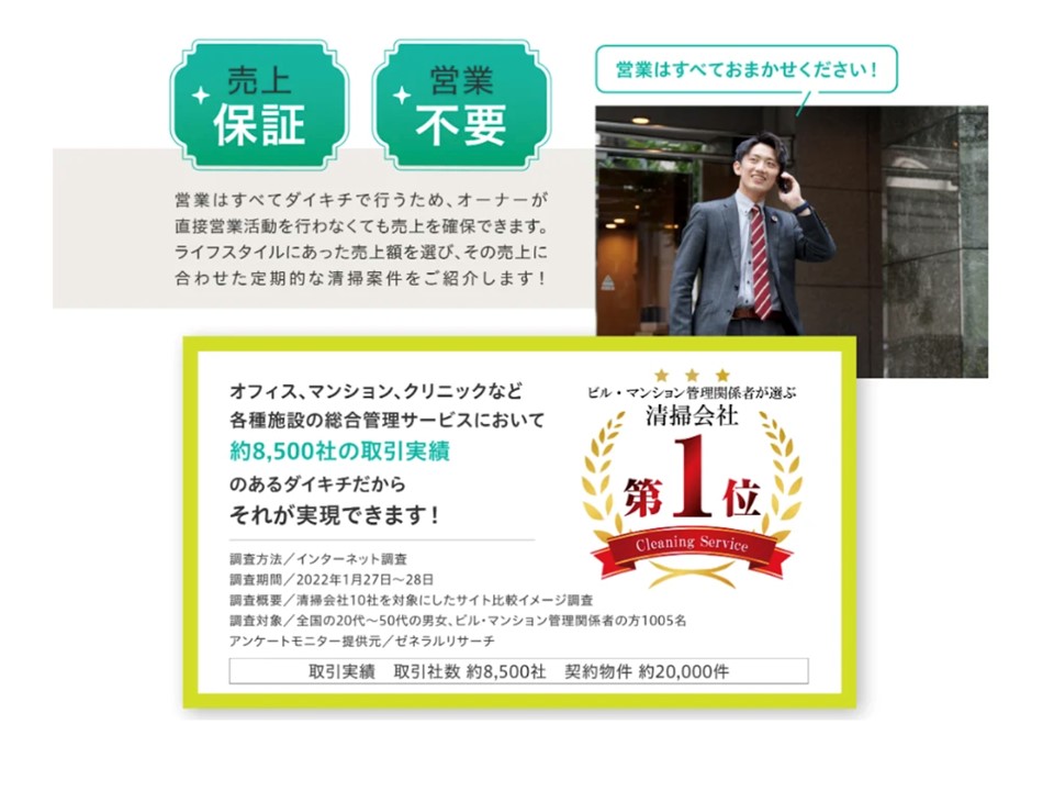 営業不要・売上保証